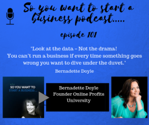 So you Want to Start a Business podcast interview with Bernadette Doyle