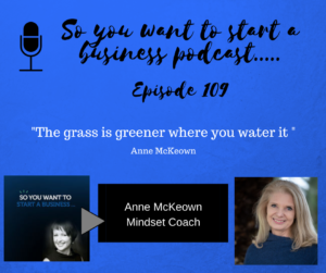 So You Want to Start a Business podcast interview Anne McKeown Mindset coach